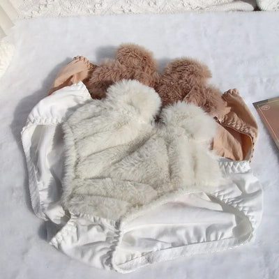 Plush Bra Lingerie Set